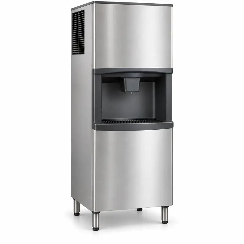 Freestanding hotel ice dispenser
