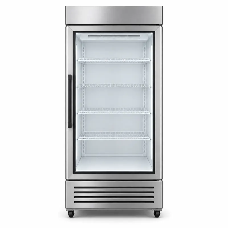 Glass-door refrigerated merchandiser