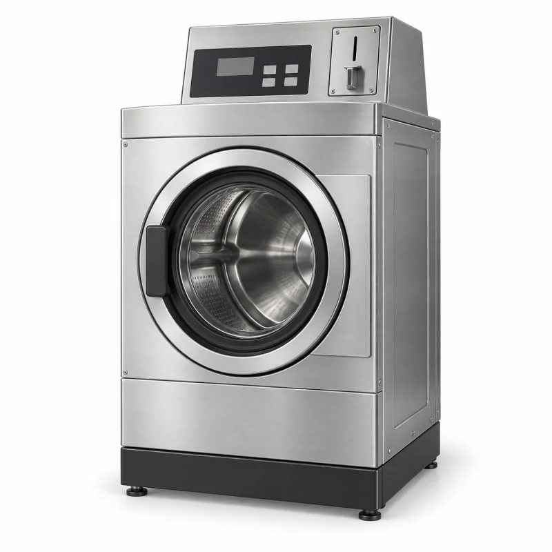 Coin-operated commercial washer